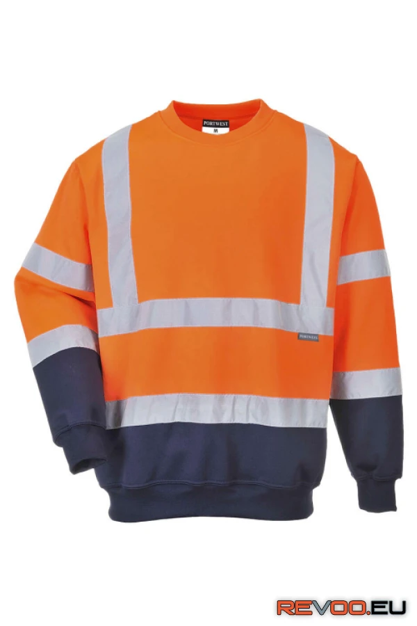 Kéttónusú Hi-Vis pulóver   Portwest B306